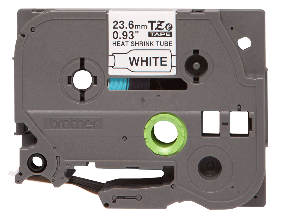 Eredeti Brother HSe-251, zsugorcsöves szalag tekercsben  – Fehér alapon fekete, 23.6mm széles 2
